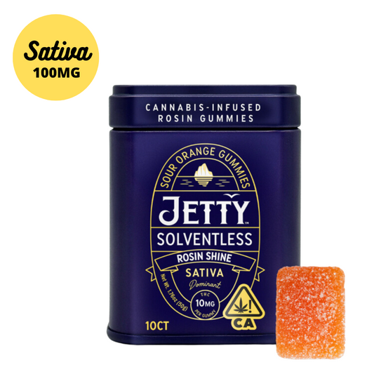 Jetty Sour Orange Solventless Live Rosin Gummies